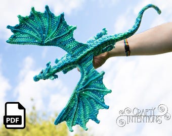 Charming Swift Wing Dragon Crochet Pattern by Crafty Intentions Downloadable DIGITAL PDF