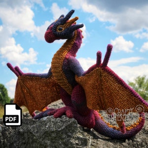 Large Wyvern Crochet Pattern by Crafty Intentions Downloadable DIGITAL PDF