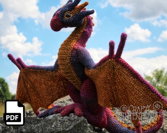 Large Wyvern Crochet Pattern by Crafty Intentions Downloadable DIGITAL PDF