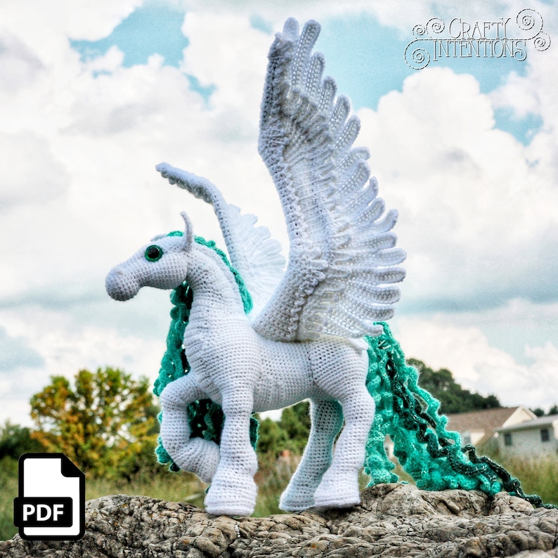 Pegasus Crochet Amigurumi Pattern by Crafty Intentions DIGITAL PDF bild 1