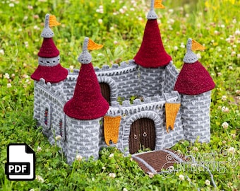 Large Castle Playset Crochet Pattern by Crafty Intentions Downloadable Digital PDF