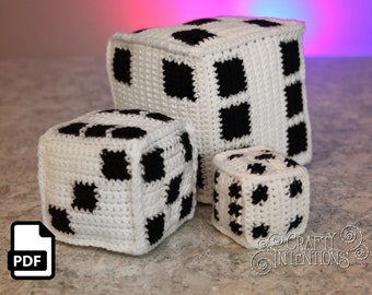 6-Side Dice Crochet Pattern by Crafty Intentions Downloadable DIGITAL PDF