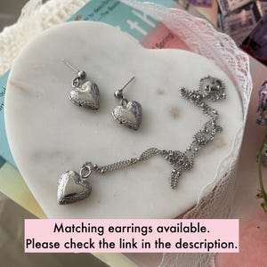 小さなシルバーのハートロケットネックレス、上品な普段使いのネックレス、シルバーのハートペンダントネックレス、彼女へのプレゼント、防水シルバーネックレス 画像 11