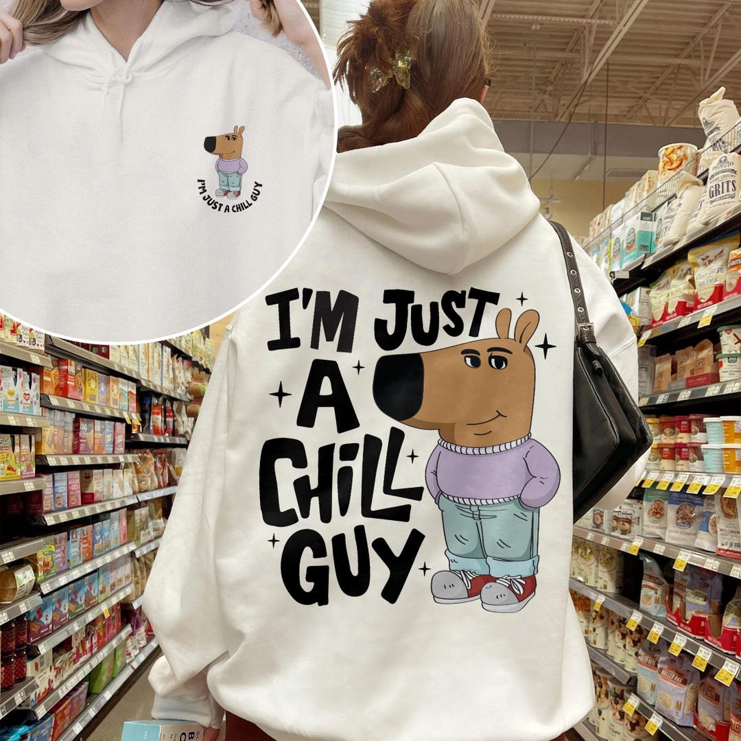 I'm Just A Chill Guy Shirt, Dog Meme Cartoon Shirt, Funny Tiktok ...