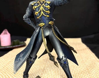 Capitano Genshin Figur: Handgemaltes 3D Gedruckt Fan Art (22,5 cm)