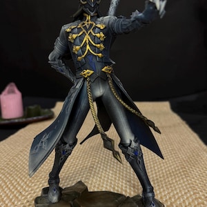Capitano Genshin Figure: Stampato in 3D, Dipinto a mano. Dettagliato! Oggetto da collezione, Qualità Premium. Regalo per i fan