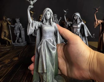 Mythical Goddess Figurine: Handmade Gothic Altar Decor