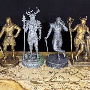 Sheogorath Hircine Sanguine figures Daedric Gods Shrines | Elder Scrolls Oblivion Morrowind Skyrim Dagerfall Arena TESO GIFT for RPG fan.