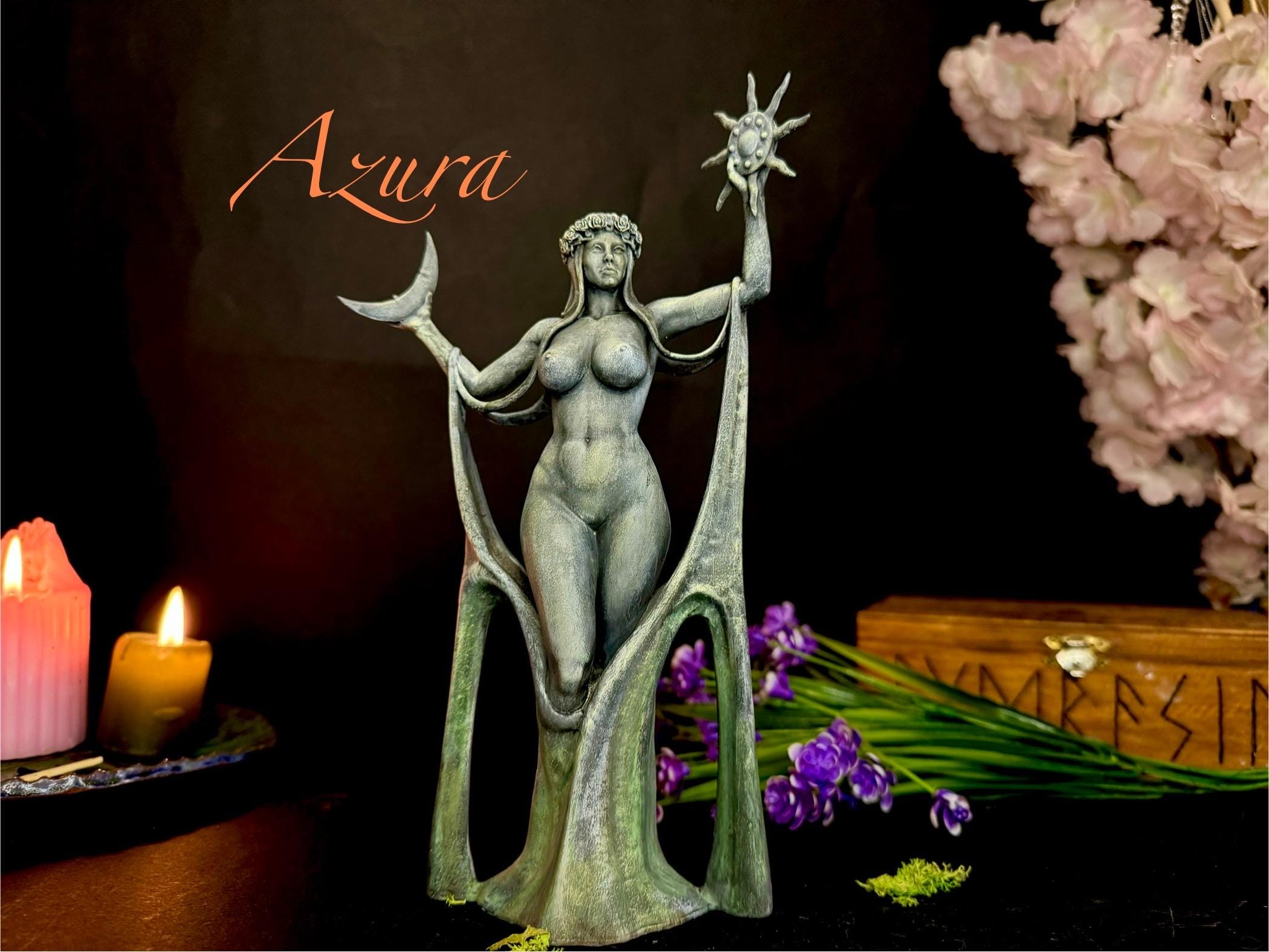 Azura Statue – Elder Scrolls Inspired Skyrim Oblivion Morrowind Daedric Prince Figurine – Stone