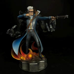 Estatua coleccionable de Vox Machina Percival de Rolo / Arte de fan de Critical Role / Figura de fantasía de resina / Regalo de rol para fanáticos de la animación de D&D