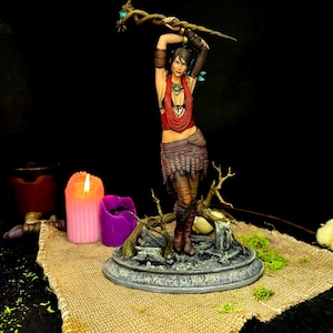 Morrigan Dragon Age Statue: Hexe der Wildnis, Handbemalte Resin Figur