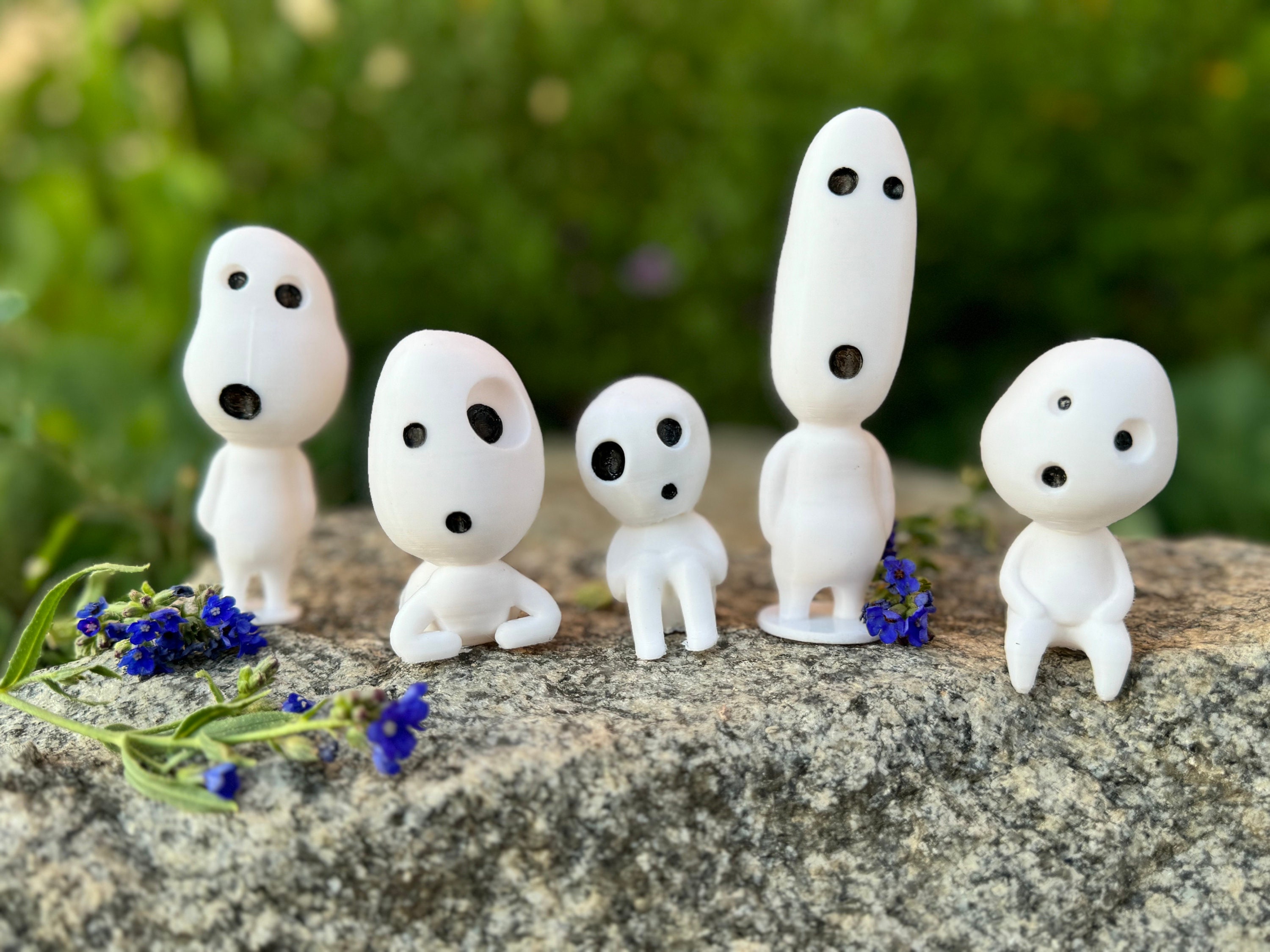 Kodama Figurines Set: Princess Mononoke Tree Spirits Decor - Etsy