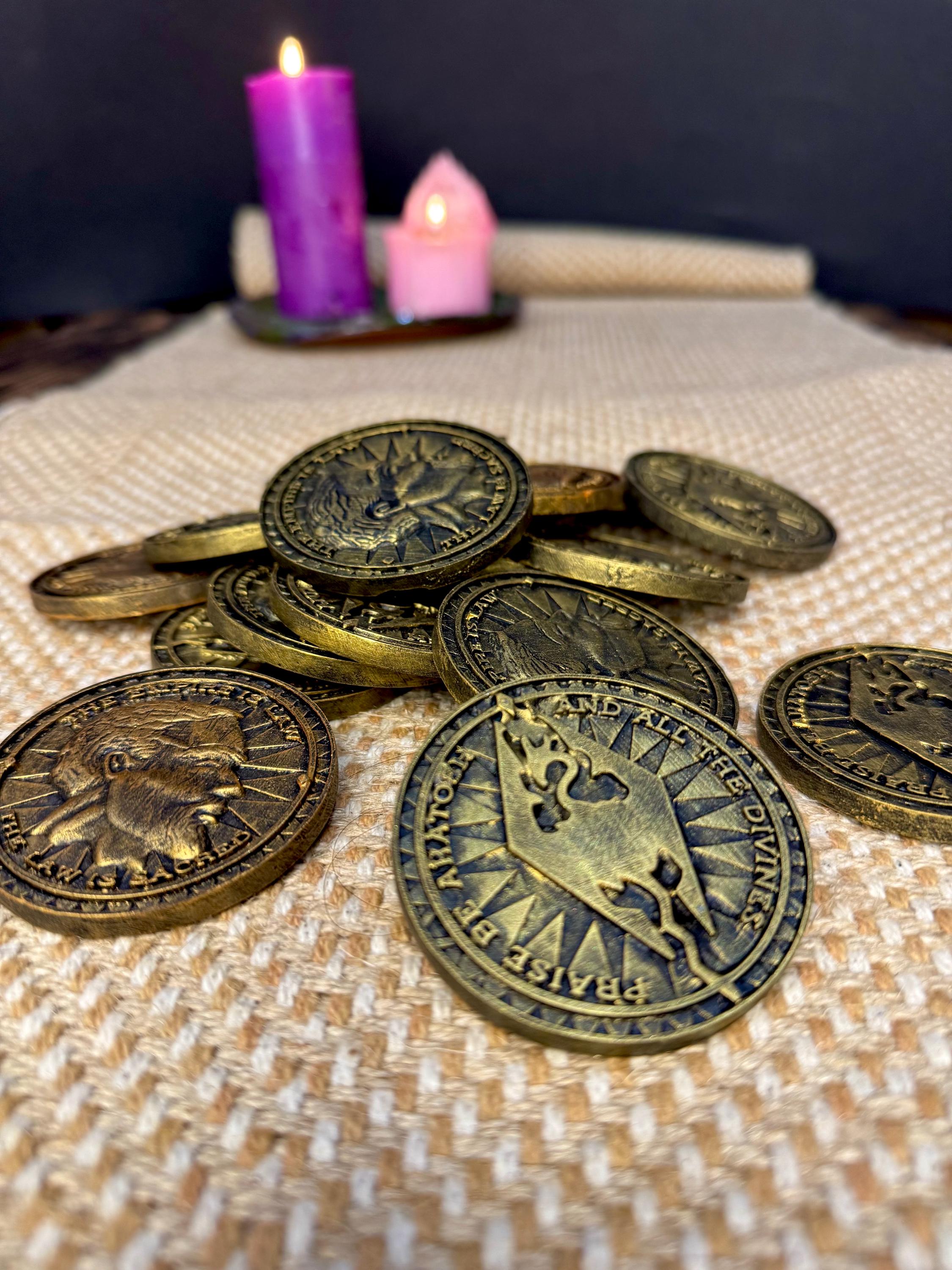 スカイリム セプティム コイン: ゴールド樹脂レプリカ - 10 個セット - Etsy 日本