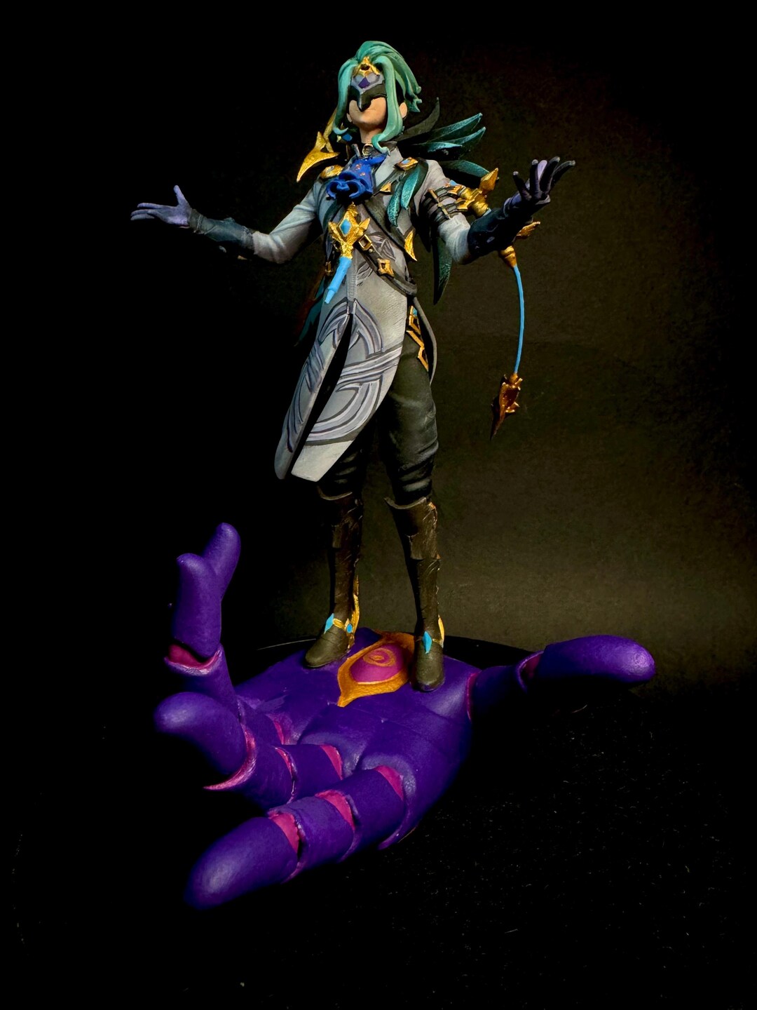 Hand-painted Dottore Resin Figure: Genshin Impact Fan Art Collectible ...