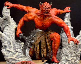 Mehrunes Dagon Statue – Hand-Painted Elder Scrolls Figurine