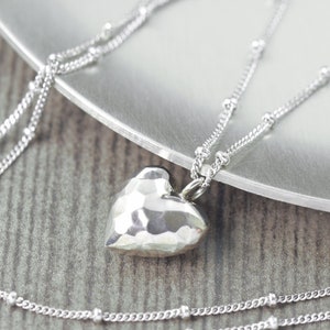 I Love You, Sterling Silver heart necklace, Ready to ship, Mothers day gifts for her