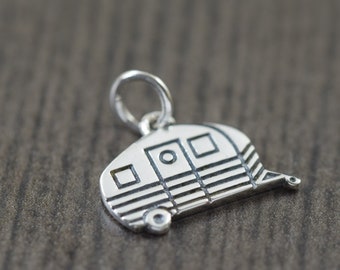 Truck Camper Pendant .925 Sterling Silver Charm USA Made Souvenir Camping Travel 