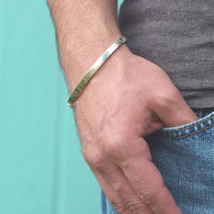 Cuff Bracelet, Mens bracelet, Geometric man cuff bracelet, mens jewelry gifts for him