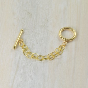 Gold filled Toggle clasp extender necklace extension 2 1/4 inch, 3 inch, 4 inch, Extra Large, gifts for her