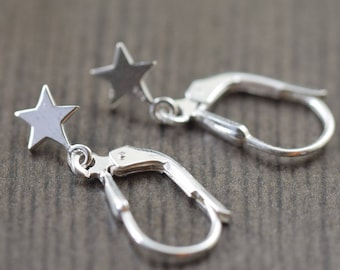 Celestial Sterling silver star earrings, Ready to ship, Mothers day gifts for her