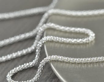 925 Sterling Silver Chain necklace, 1.8mm Italian made finished chain, 16 inch, 18 inch, OR 20 inch, Unisex Gifts for her or him