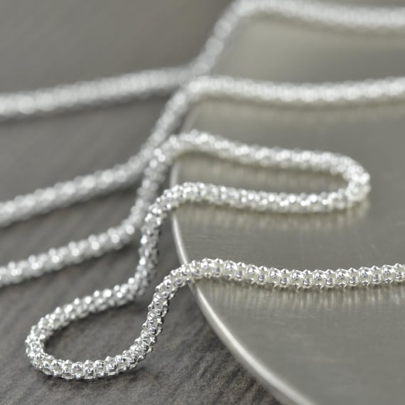 925 Sterling Silver Chain necklace, 1.8mm Italian made finished chain, 16 inch, 18 inch, OR 20 inch, Unisex Gifts for her or him