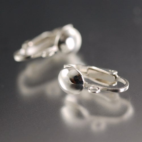 Sterling Silver Clip on Earrings Finding 925 Etsy