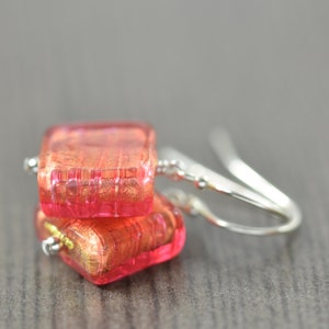 Murano Orange glass earrings, Mothers day gifts for her