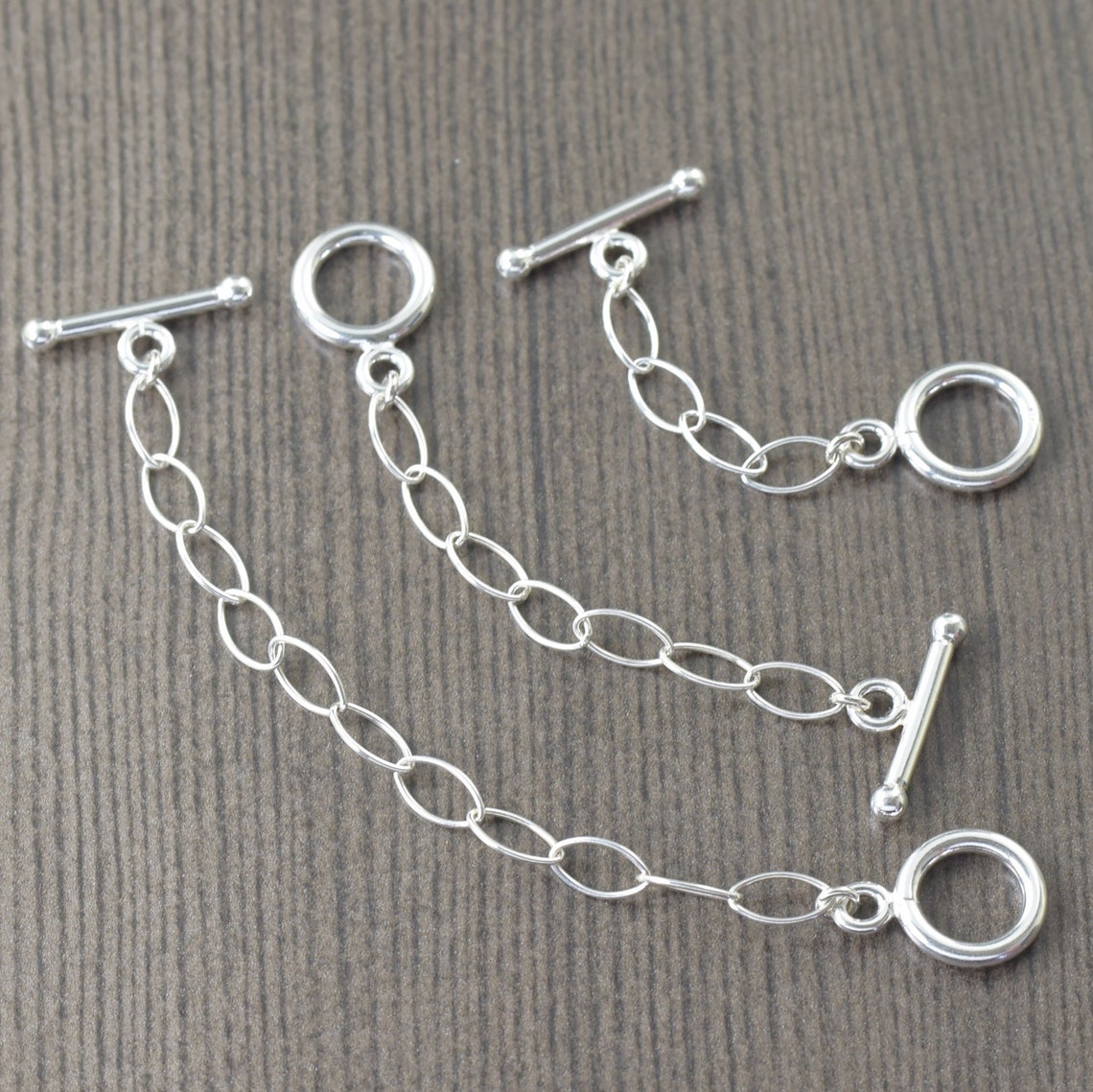 Sterling silver toggle clasp extender necklace extension 2 Etsy