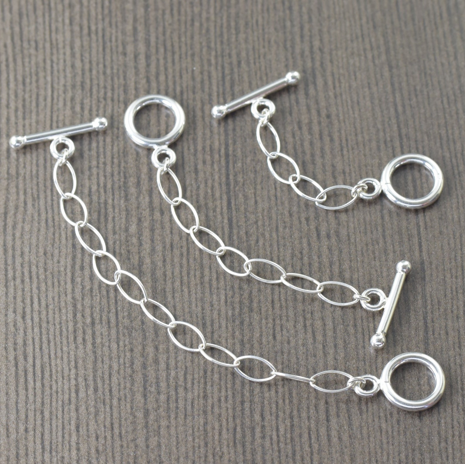 Sterling silver toggle clasp extender necklace extension 2 Etsy