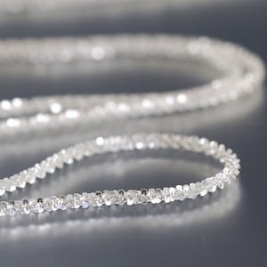 Sparkle Fancy Rock sterling silver bracelet or necklace, Italian chain available length 7, 16, 18, 20 and 24 inch