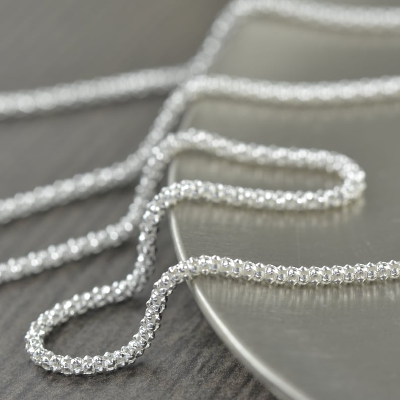 925 Sterling Silver Chain necklace, 1.8mm Italian chain, made in Italy, Finished chain, 16 inch, 18 inch and 20 inch Unisex jewelry