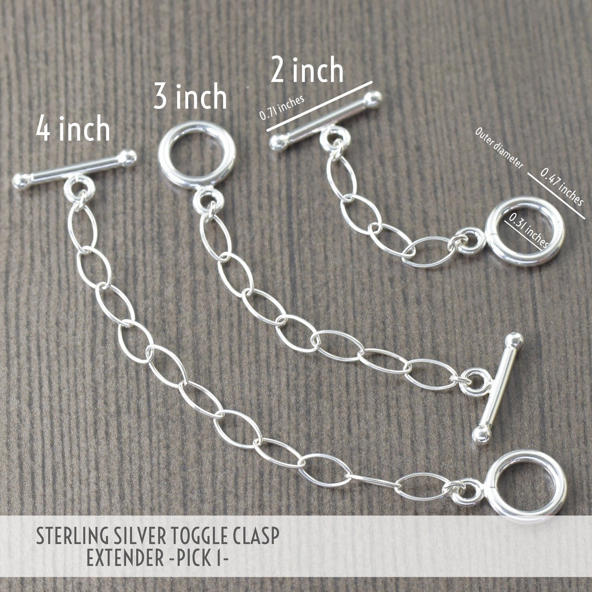Body Chain or Necklace Extender, Jewelry Extension Sterling Silver