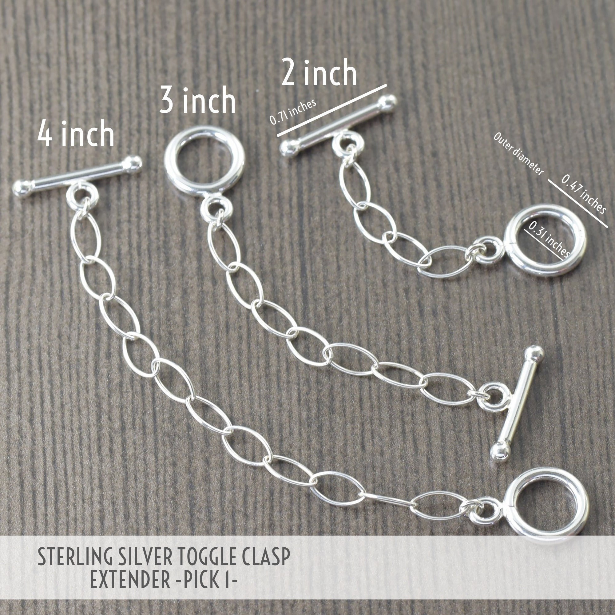 Body Chain or Necklace Extender, Jewelry Extension Sterling Silver