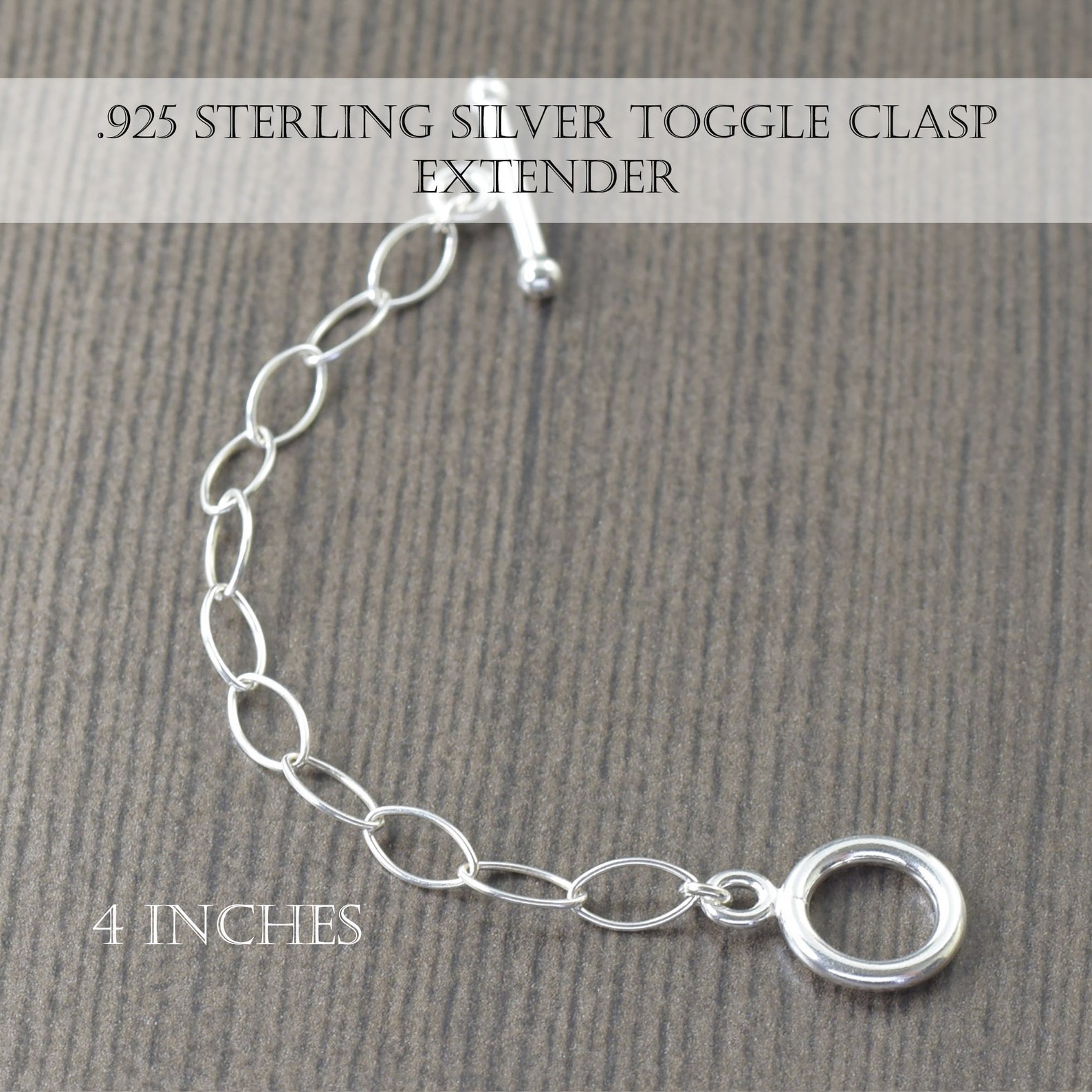 1-12 Inch Sterling Silver Plated Necklace Extender Chain With Spring Ring Clasp - 4mm Wide 12 thumbnail image