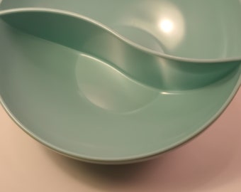 Melamine Divided Serving Bowl turquoise