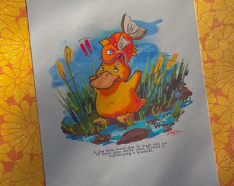 Psyduck's Story | Original Art Print | Pokedex Series