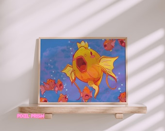 Magikarp's Ascent | Magikarp Original Art Print