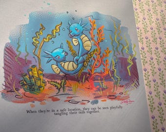 Horsea's Story | Original Art Print | Pokedex Series