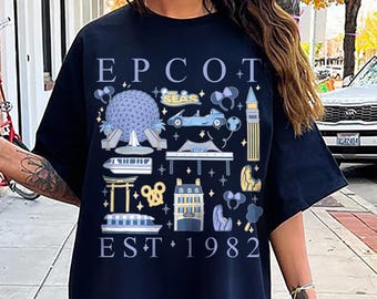Disney Epcot seit 1982 Shirt, Vintage Retro Epcot Shirt, Epcot World Showcase Shirt, Epcot Center Park Shirt, World Traveller Shirt
