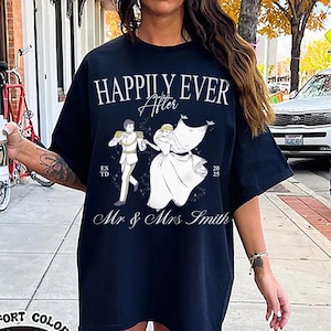 Custom Disney Happily Ever After Princess Shirt, Disney Just Married Shirt, Disney Engagement Shirt, Disneyland Wedding Shirt, Mr Mrs Shirt