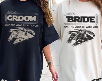 Wedding Wars - Episode 1 - The Engagement - Engaged Couple Shirts - Bride and Groom Shirts - Wedding Wars Proposal Shirts Star Honeymoon