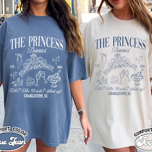 Personalized Princess Bachelorette Shirt, The Bach Shirt, The Bride Shirt, Bach Social Club, Bridal Party Shirt, Me? A Bride? Shut Up! Shirt