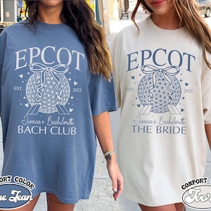 Personalized Epcot Coquette Bach Club Shirts, Disney Epcot Bachelorette Party Shirts, Disney Bride Bridemaid, Bride Squad, Bride To Be Shirt