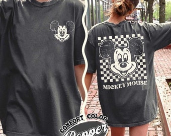 Vintage Checkered Mickey Minnie Shirt, Retro Mickey Mouse Classic Shirt, Vintage Mickey Shirt, Mickey and Co 1928, Disney Couple Shirt