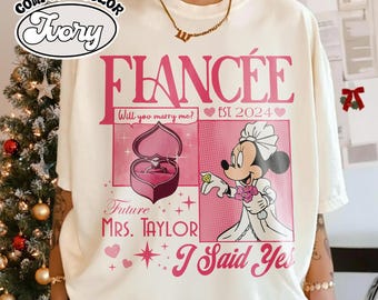 Custom Minnie Future Mrs Shirt, Minnie Bride Shirt, Newly Engaged Gift, Just Married Shirt, Disney Engagement Gift, Bride To Be Shirt