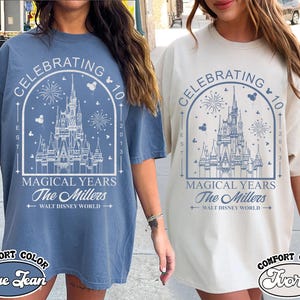 Personalized Disney Magical Anniversary Shirt, Disney Couple Vacation Tee, Disney Castle Shirt,Wedding Anniversary, Disney Celebrating Shirt