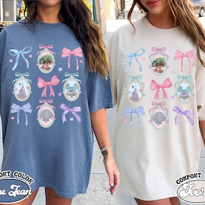 Retro Coquette Bows Walt Disneyworld Shirt, Hollywood Studio Shirt, Disney Epcot Shirt, Animal Kingdom Shirt, Disney Princess Castle Shirt