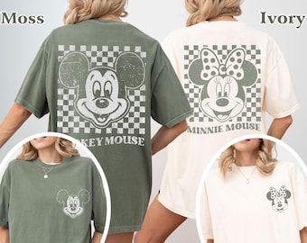 Retro Mickey Minnie Classic Shirt, Checkered Mickey Shirt, Vintage Mickey Shirt, Disneyland Mickey Shirt, Mickey 1928 Shirt