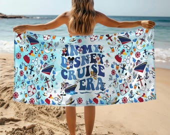 Custom Disney Cruise Line Towel, Disney Bath Pool Beach Towel, In My Disney Cruise Era, Disney Cruise Towel, Mickey and Friends Towel